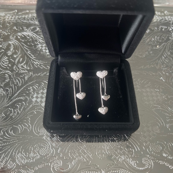 SOLD Diamond pavé earrings K18 white Gold - Picture 8 of 9